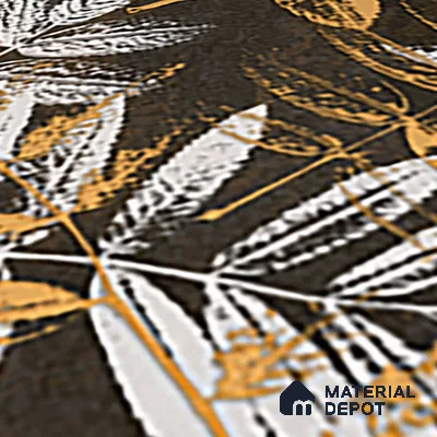 Floral Wall Tile TL 07249 B Plana 8006 GLM (Gold) 1 ft x 1 ft Ceramic Matte Finish - 9 mm  | 2 mm Spacer is Mandatory | Please Expect a Slight Variation of Pattern (Sample)
